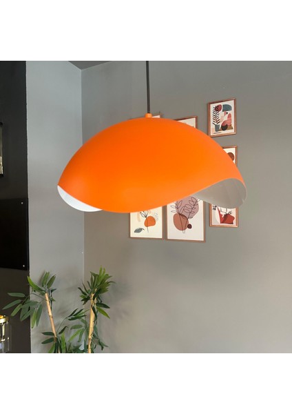 Luna Turuncu Tekli Avize Sarkıt Lamba Restoran Salon Aydınlatma modelleri