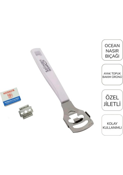 Profesyonel Ayak Topuk Raspası ve 10 Jilet Seti ile Bakım