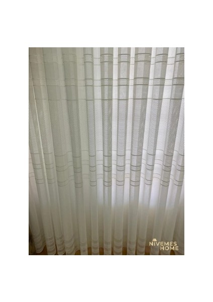 Nivemeshome Orta Kemerli Fileli Örme 1/3 Sık Pile Tül Perde Apm fırsatları