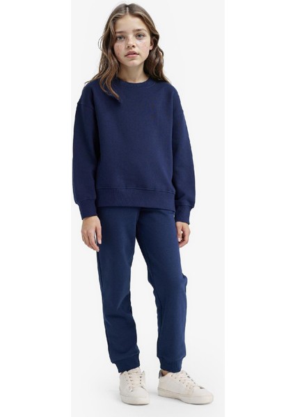 Kız Çocuk Standart Fit Basic Düz Beli Lastikli Okul Jogger Eşofman Altı Y1226A625AU