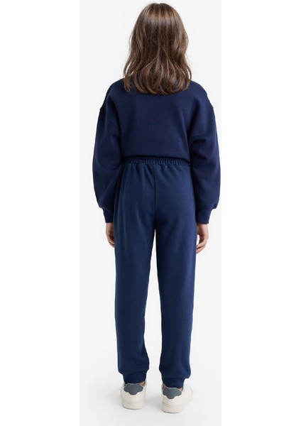 Kız Çocuk Standart Fit Basic Düz Beli Lastikli Okul Jogger Eşofman Altı Y1226A625AU