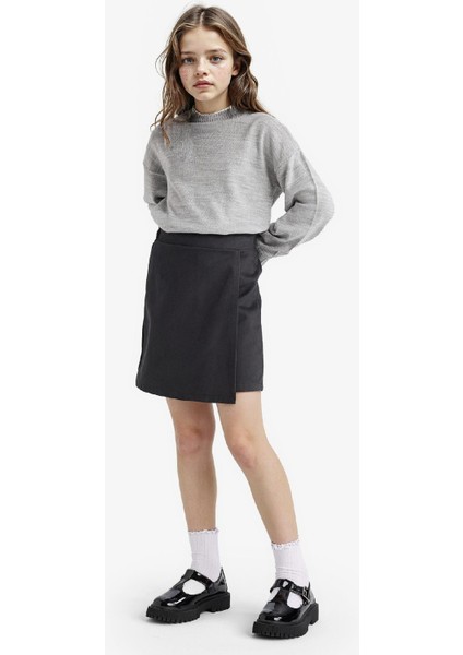 Kız Çocuk Okul Beli Lastikli Gabardin Şort Etek F1434A825AU fiyatları