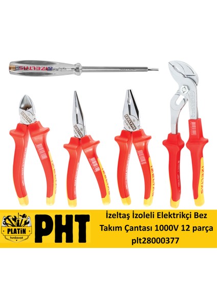 Izletaş Izoleli Elektrikçi Bez Takım Çantası 1000V 12 Parça PLT28000377 fiyatları
