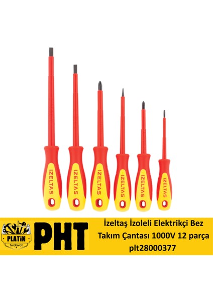 Izletaş Izoleli Elektrikçi Bez Takım Çantası 1000V 12 Parça PLT28000377 modelleri