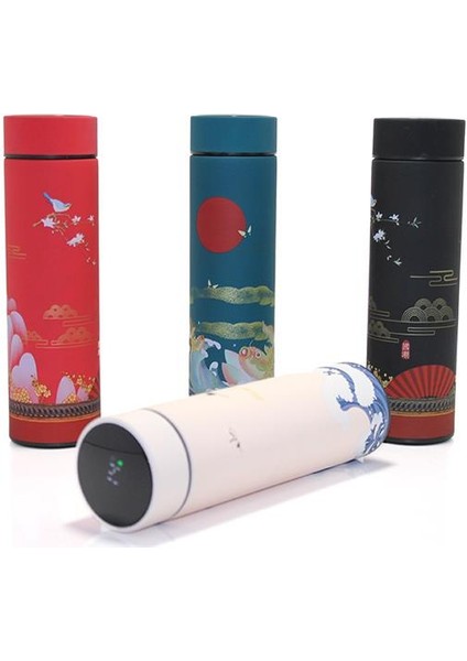 1 Adet Dijital Göstergeli Paslanmaz Çelik Termos