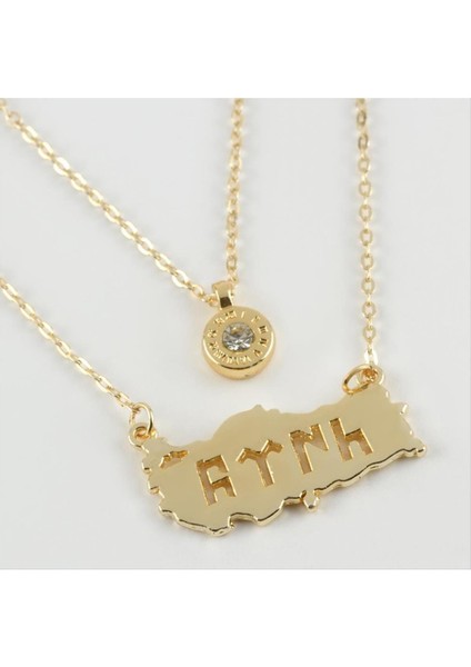 Msa-Shop Türk Yazılı Yeni Sezon Ikili Kolye-Sarı fiyatları