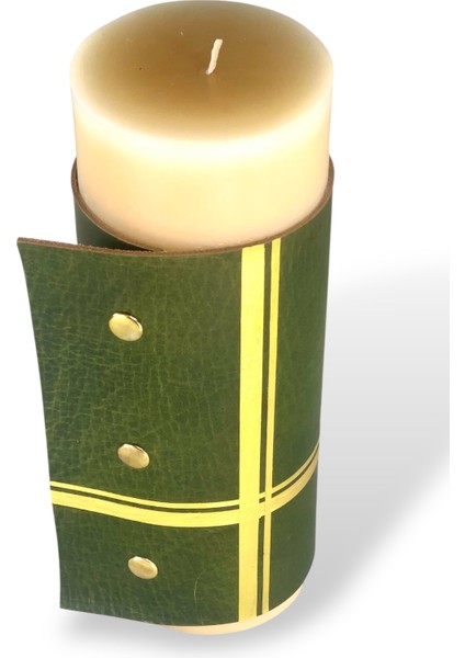 Crossed Green Deri Kaplama Mum modelleri