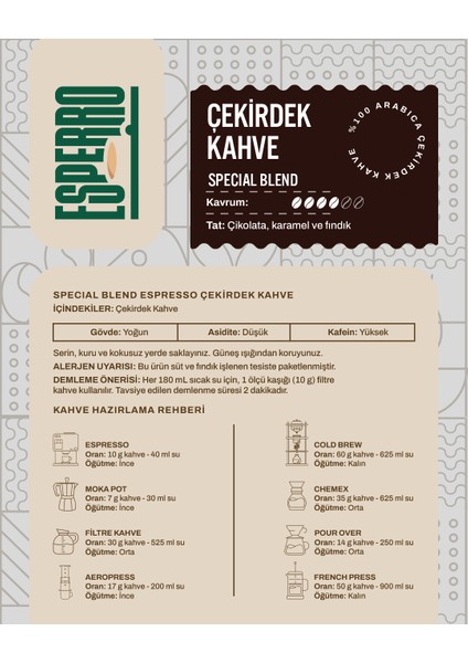 Specıal Blend Çekirdek Kahve 500 Gr, Özel Harman fiyatları