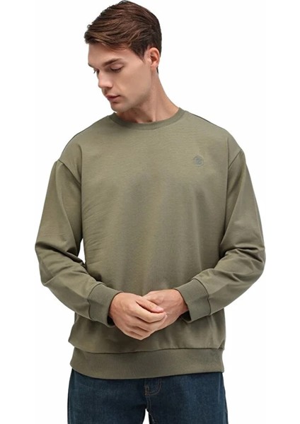 MB-SN75 C Neck 0 Yaka Erkek Sweat - Haki