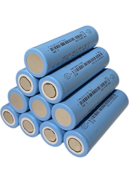 Eve 18650 3.7V (Volt) 3500 Mah 3c 35V Lityum Şarj Edilebilir 10 Adet Pil(Batarya)