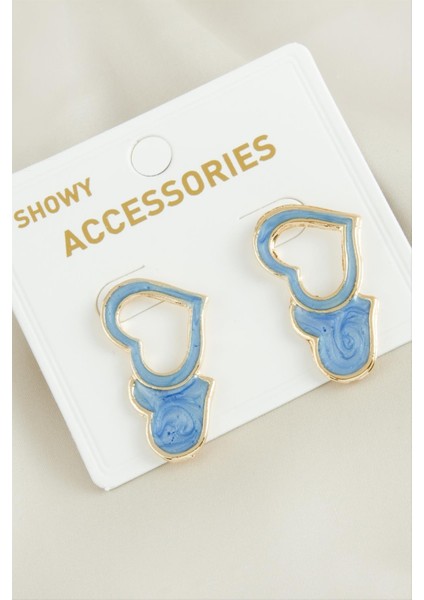 Msa-Shop Kalp Yeni Sezon Mineli Küpe-Beyaz fiyatları