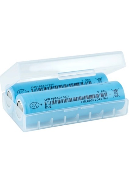 Eve 18650 3.7V (Volt) 3500 Mah 35V Lityum Şarj Edilebilir 2 Adet Pil(Batarya) Pil Kutusu Hediyeli indirimleri