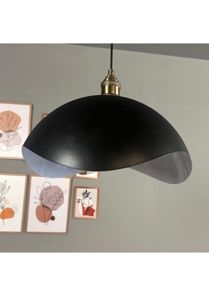 Luna Siyah Tekli Avize Lale Başlık Sarkıt Lamba Restoran Salon Aydınlatma fırsatları