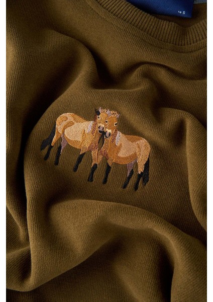 Przewalski Atı Supersoft Sweatshirt - Haki fiyatları