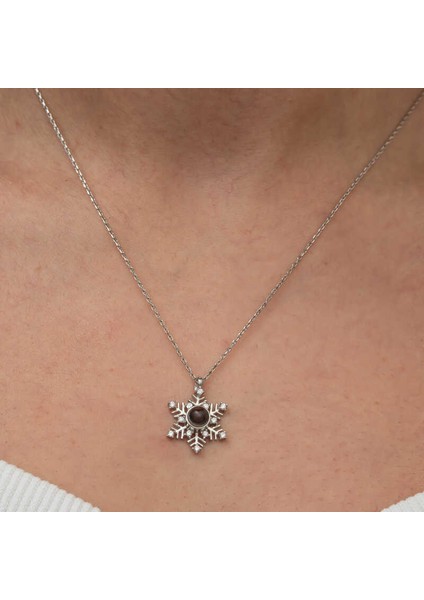 Gümüş 100 Dilde Seni Seviyorum Kar Tanesi Kadın Kolye Trend fırsatları