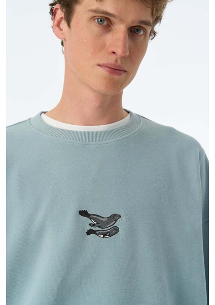 Akdeniz Foku Supersoft Sweatshirt - Mavi fiyatları