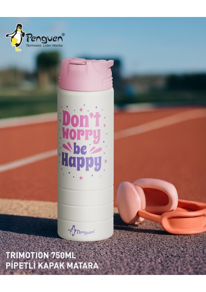 750ML Paslanmaz Çelik Su Matarası | Sızdırmaz Kapaklı | Pipetli | Bpa Free | Dayanıklı