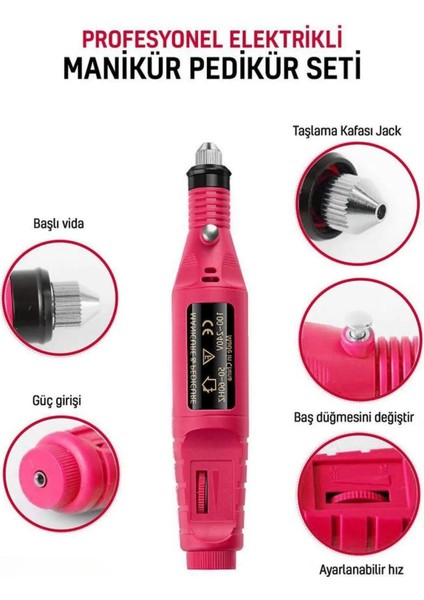 Tırnak Törpü Seti, Manikür Pedikür ve Oje Kurutucu, Ayak ve Tırnak Bakım Seti