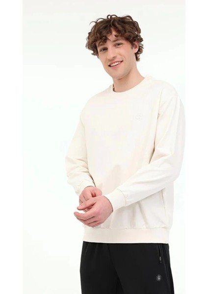 MB-SN75 C Neck 0 Yaka Erkek Sweat - Ekru
