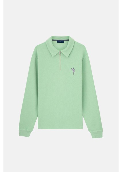 Turna Supersoft Quarter-Zip Sweatshirt - Mint Yeşili