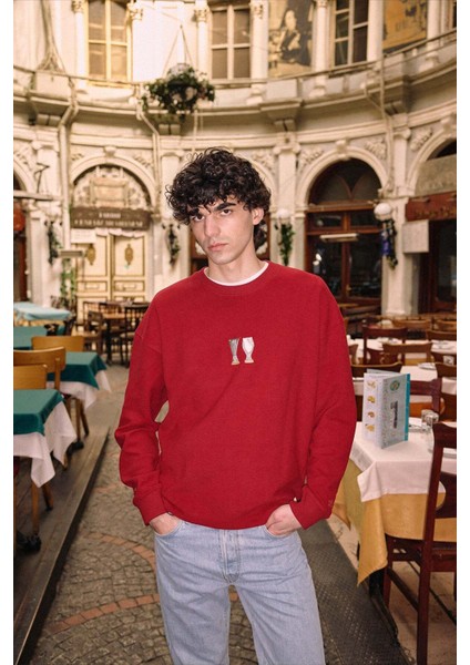 Kupa Supersoft Sweatshirt - Kırmızı modelleri