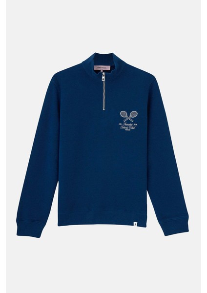 Socrates Tennis Club Supersoft Quarter-Zip Sweatshirt - Lacivert