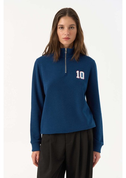 France 10 Supersoft Quarter-Zip Sweatshirt - Lacivert modelleri
