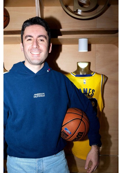 Amerikan Mutfak Logo Supersoft Hoodie - Lacivert