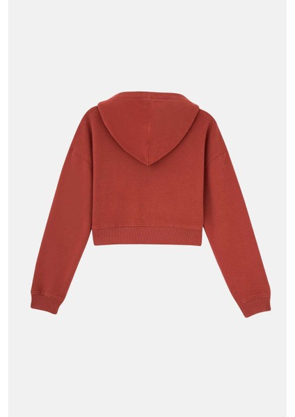 Koala Supersoft Crop Hoodie - Kiremit indirimleri