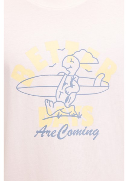 Better Days Tee Ekru Erkek Kısa Kol T-Shirt