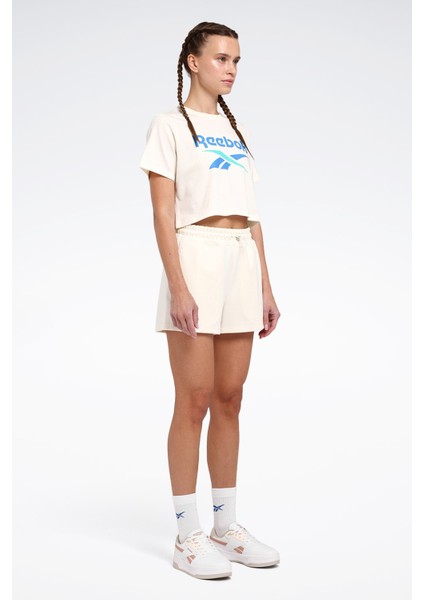 New Id Reg Crp Tee Bej Kadın Kısa Kol T-Shirt