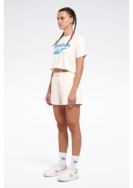 New Id Reg Crp Tee Bej Kadın Kısa Kol T-Shirt