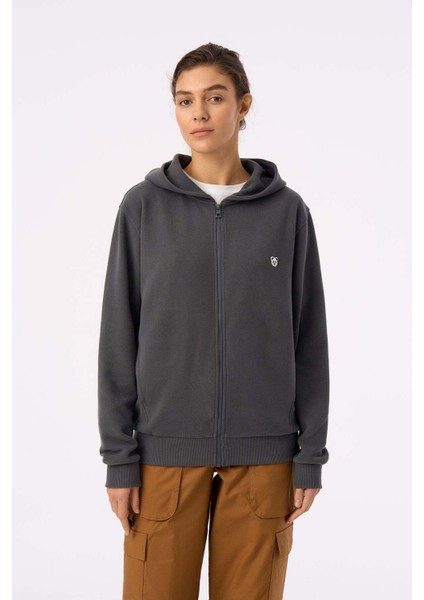 Panda Supersoft Cepli Full-Zip Hoodie - Antrasit