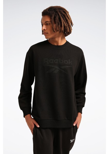 New Id Reg Crew Siyah Erkek Sweatshirt