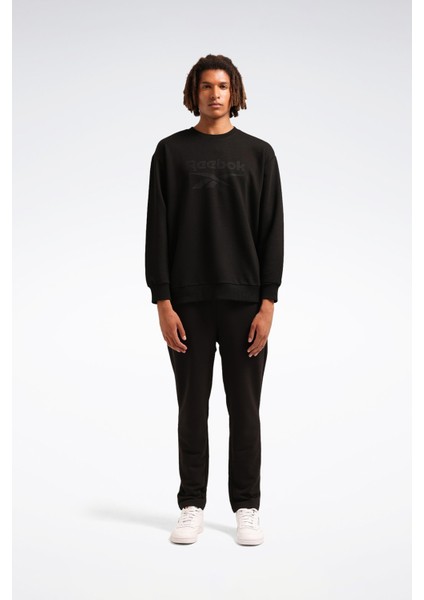 New Id Reg Crew Siyah Erkek Sweatshirt