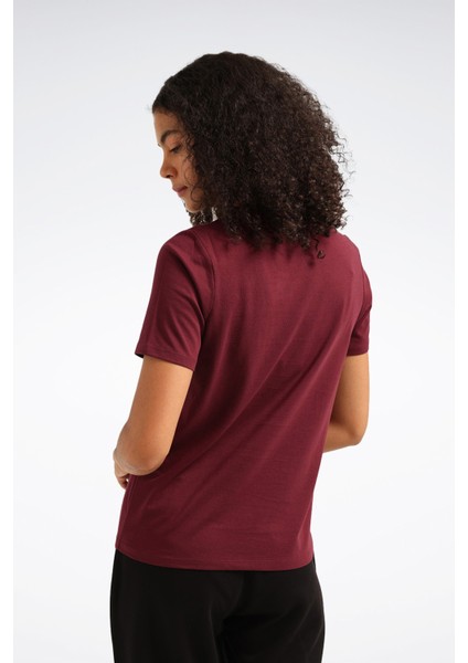 Q3 Id Tee Bordo Kadın Kısa Kol T-Shirt