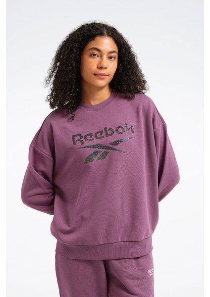 New Id Reg Crew Mor Kadın Sweatshirt