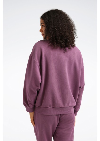 New Id Reg Crew Mor Kadın Sweatshirt