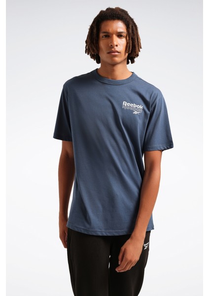 Rı Brand Proud Gfx Ss Tee Mavi Erkek Kısa Kol T-Shirt