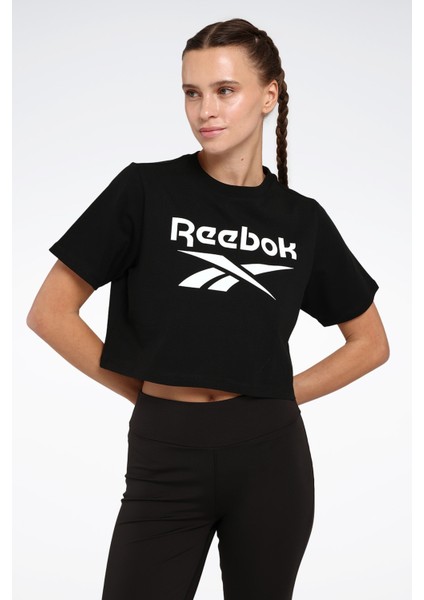 New Id Reg Crp Tee Siyah Kadın Kısa Kol T-Shirt