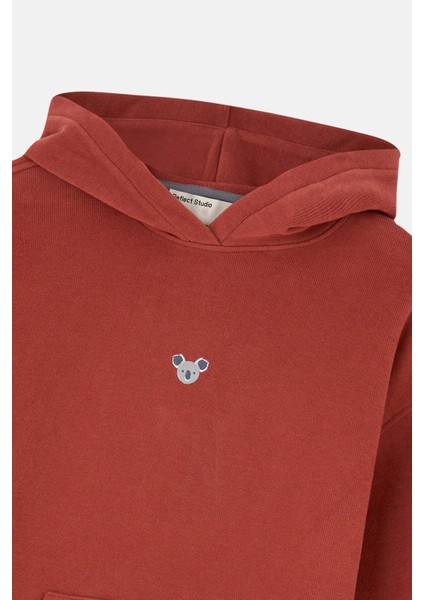 Koala Supersoft Çocuk Cepli Hoodie - Kiremit