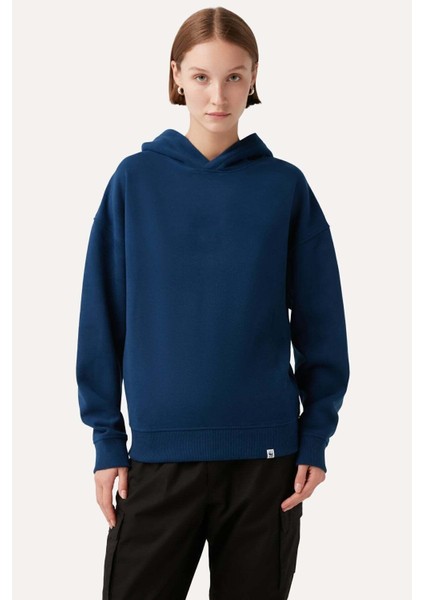 Basic Supersoft Hoodie - Indigo Mavi indirimleri