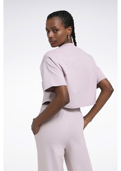 cl Ae Bıg Logo Crop Tee Pembe Kadın Kısa Kol T-Shirt