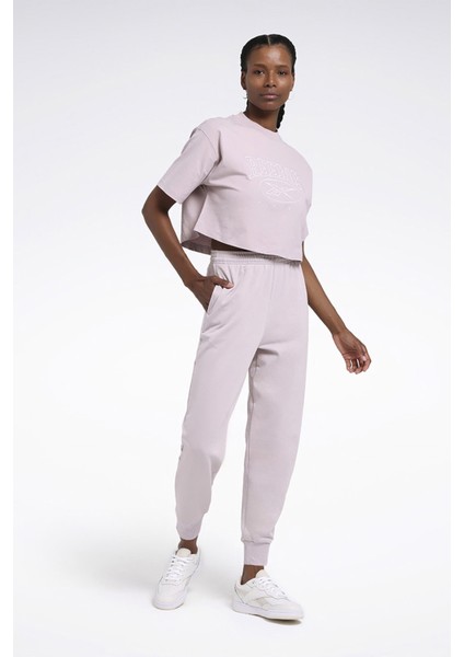 cl Ae Bıg Logo Crop Tee Pembe Kadın Kısa Kol T-Shirt