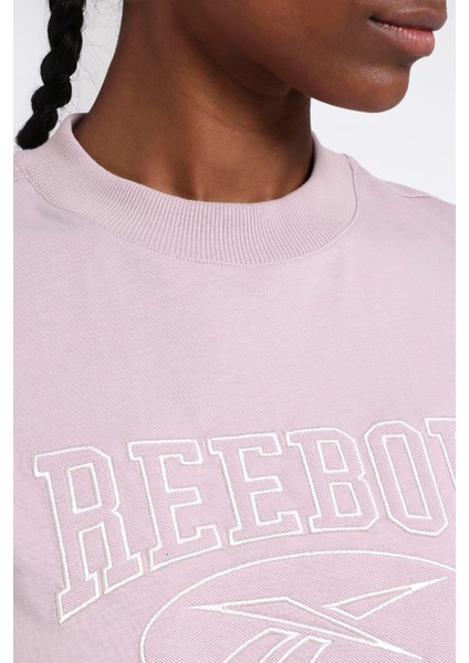 cl Ae Bıg Logo Crop Tee Pembe Kadın Kısa Kol T-Shirt