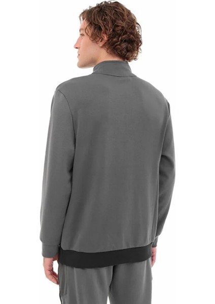 Luka 16ITL815 Yarim Fermuarli Erkek Sweat - Antrasit Siyah modelleri