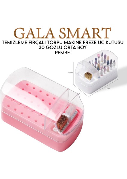 30 Gözlü Temizlik ve Freze Uçları Kutusu, Kullanışlı ve Düzenli Saklama Sağlar