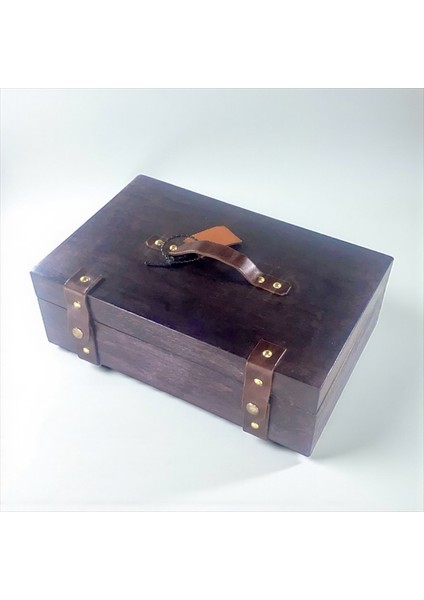 Bricks x Modeli Deri Şeritli Ahşap Kutu fiyatları
