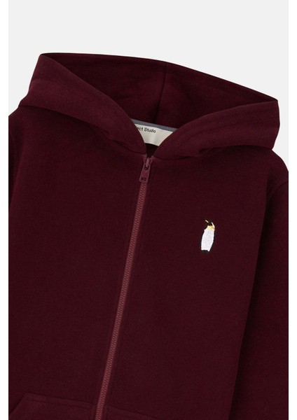 Imparator Penguen Supersoft Full-Zip Çocuk Hoodie - Bordo indirimleri