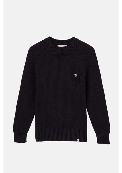 Panda Bisiklet Yaka Triko Sweater - Siyah indirimleri